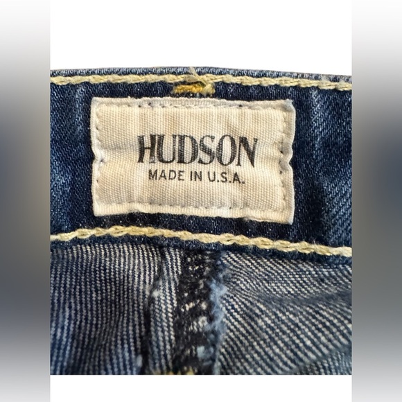 Hudson Jeans Women's Straight Leg in Distressed Blue - Picture 6 of 7